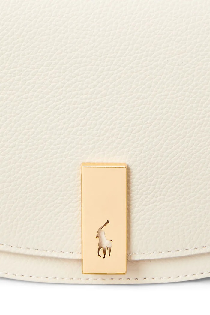 Kožená kabelka Polo Ralph Lauren 428932626 bílá