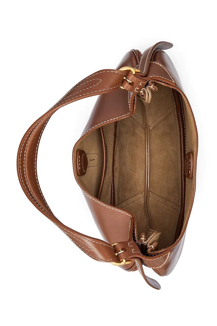Polo Ralph Lauren geantă hobo pentru femei, din piele 428944017 maro