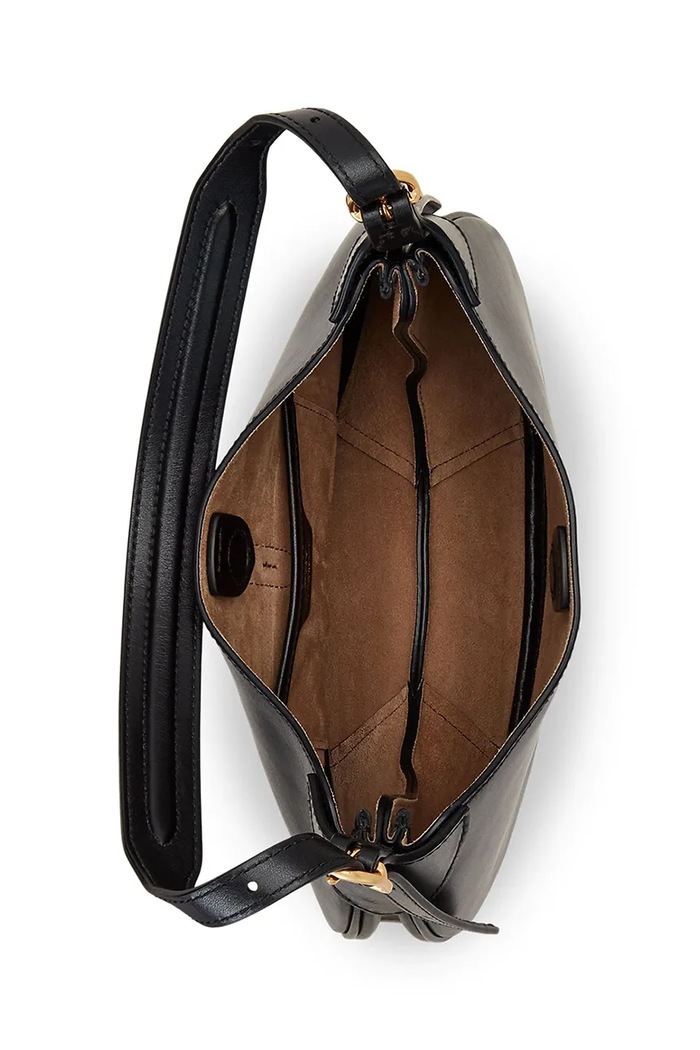 Polo Ralph Lauren Сумочка hobo для женщин из кожи чёрный 428944017