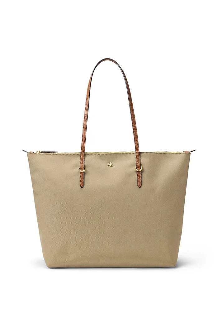 Kabelka Lauren Ralph Lauren jednofarebný hnedá 431950007