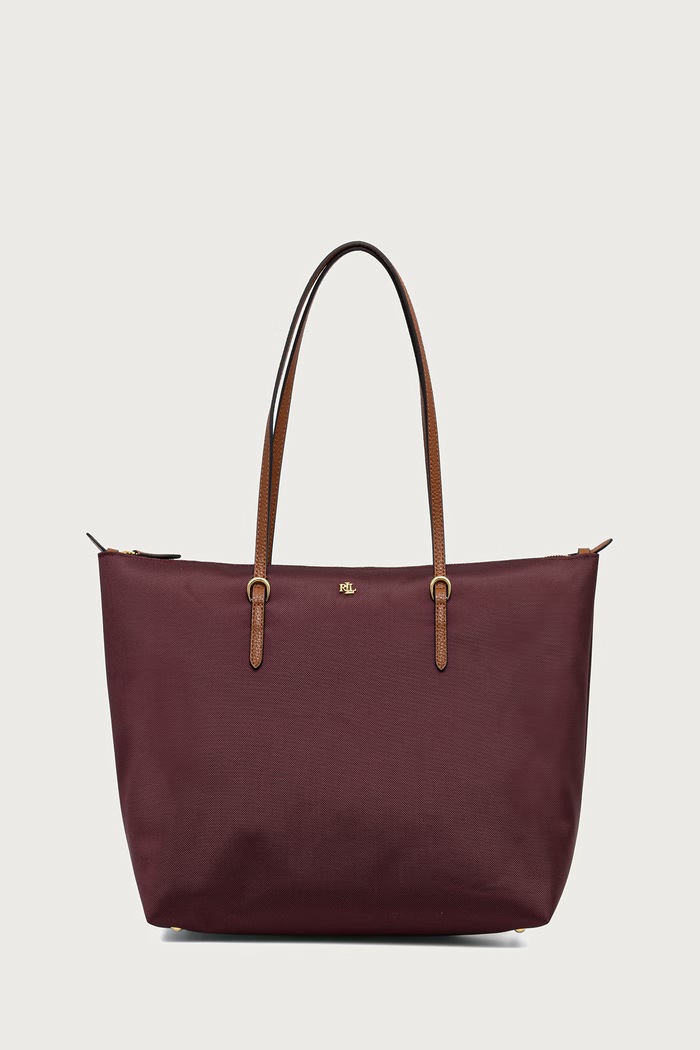 Lauren Ralph Lauren Torebka tote damska bordowy 431950007