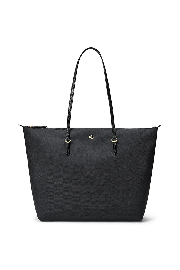 Kabelka Lauren Ralph Lauren hladký černá 431950007