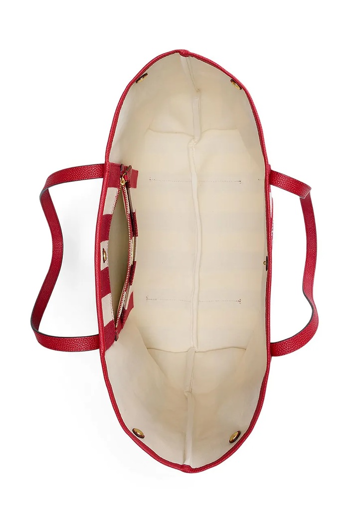 Βαμβακερή τσάντα Lauren Ralph Lauren κόκκινο 431956937