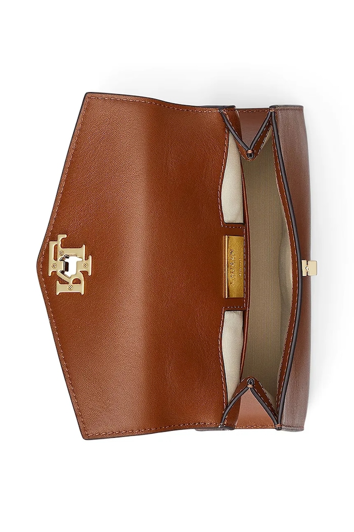 Usnjena torbica Lauren Ralph Lauren 431968761 rjava