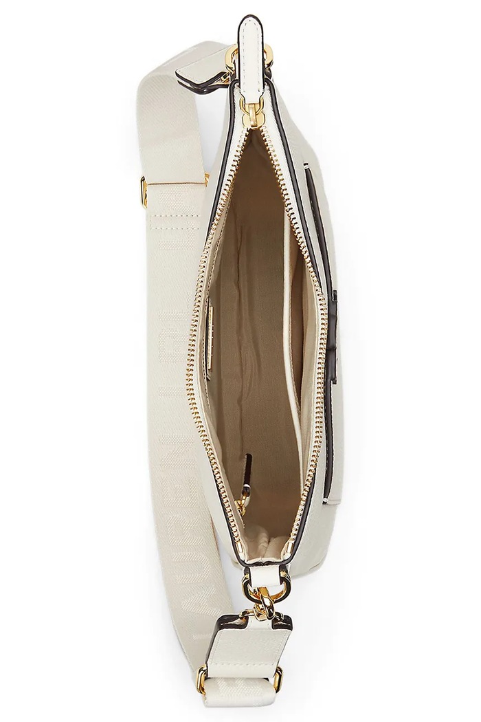Lauren Ralph Lauren crossbody kabelka dámska kožená biela 431970152