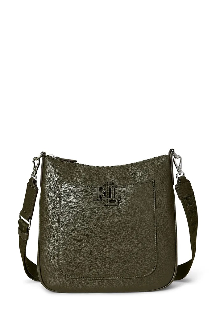 Lauren Ralph Lauren torebka crossbody damska skórzana skóra licowa zielony 431970152