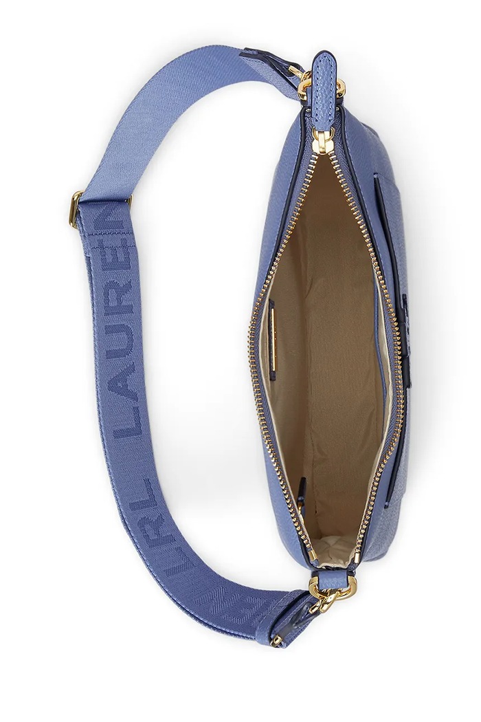 Lauren Ralph Lauren чанта crossbody дамска от кожа син 431970152