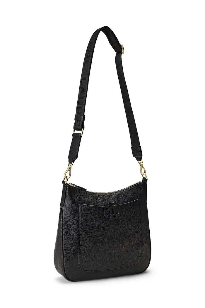 Akcesoria Lauren Ralph Lauren torebka crossbody damska skórzana 431970152 czarny