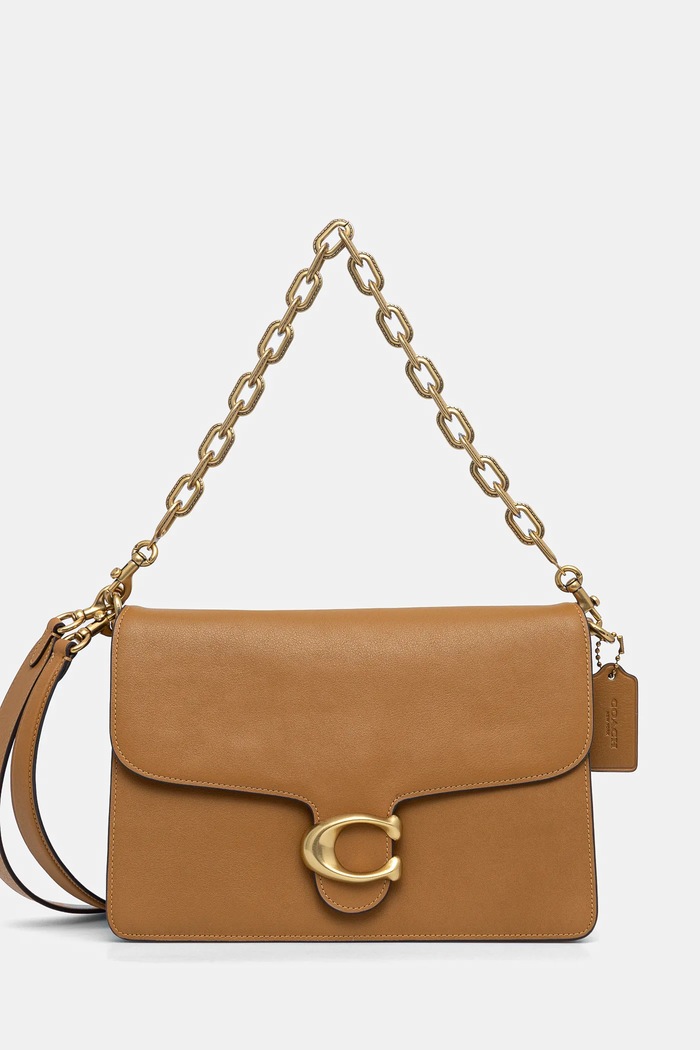 Coach geantă de piele TABBY uni bej CY920