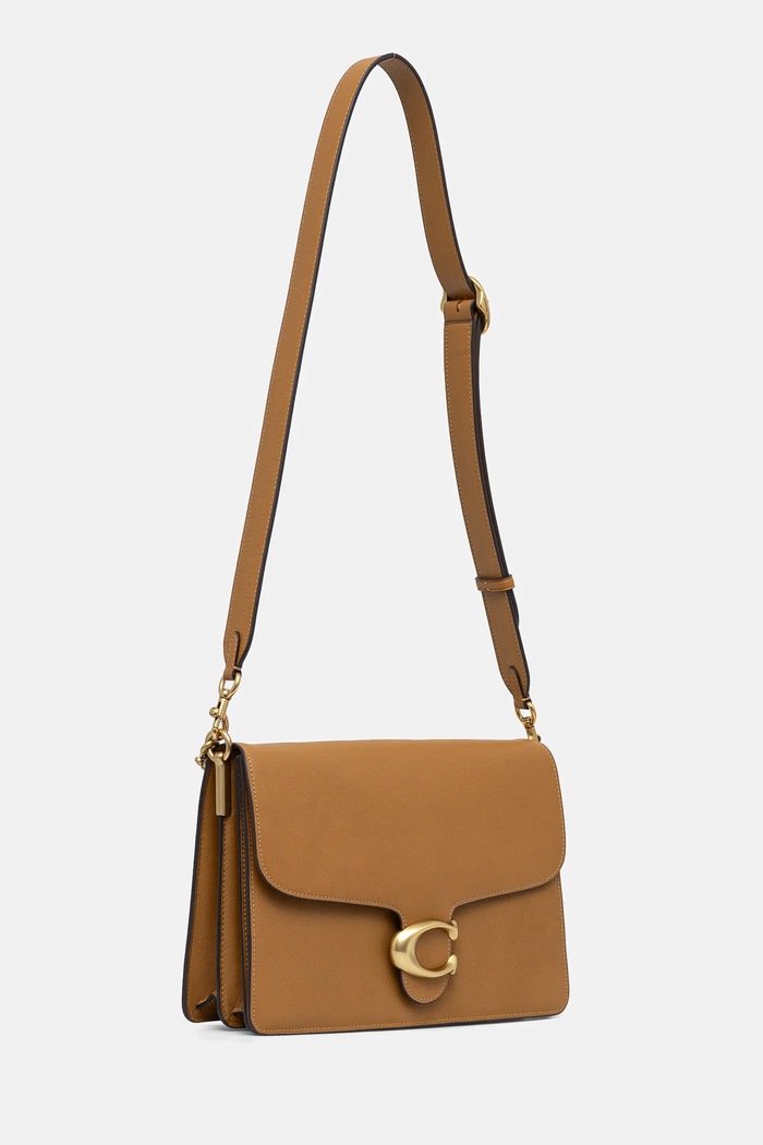 Coach geantă de piele TABBY CY920 bej SS25