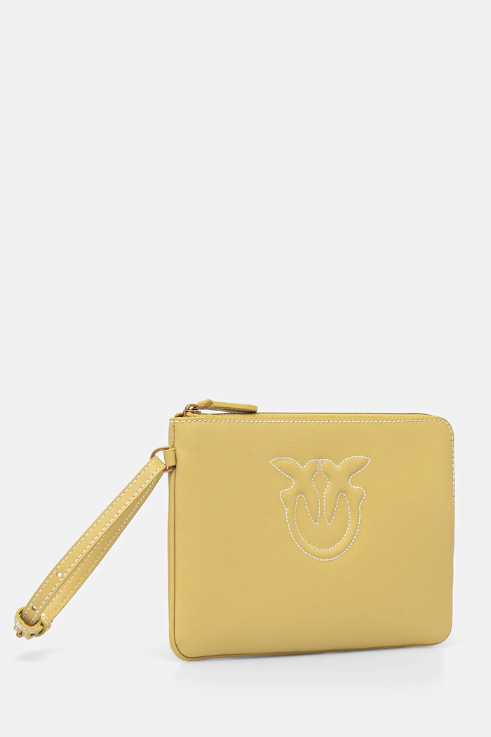Pinko pochette di pelle 104353.A2AN verde SS25