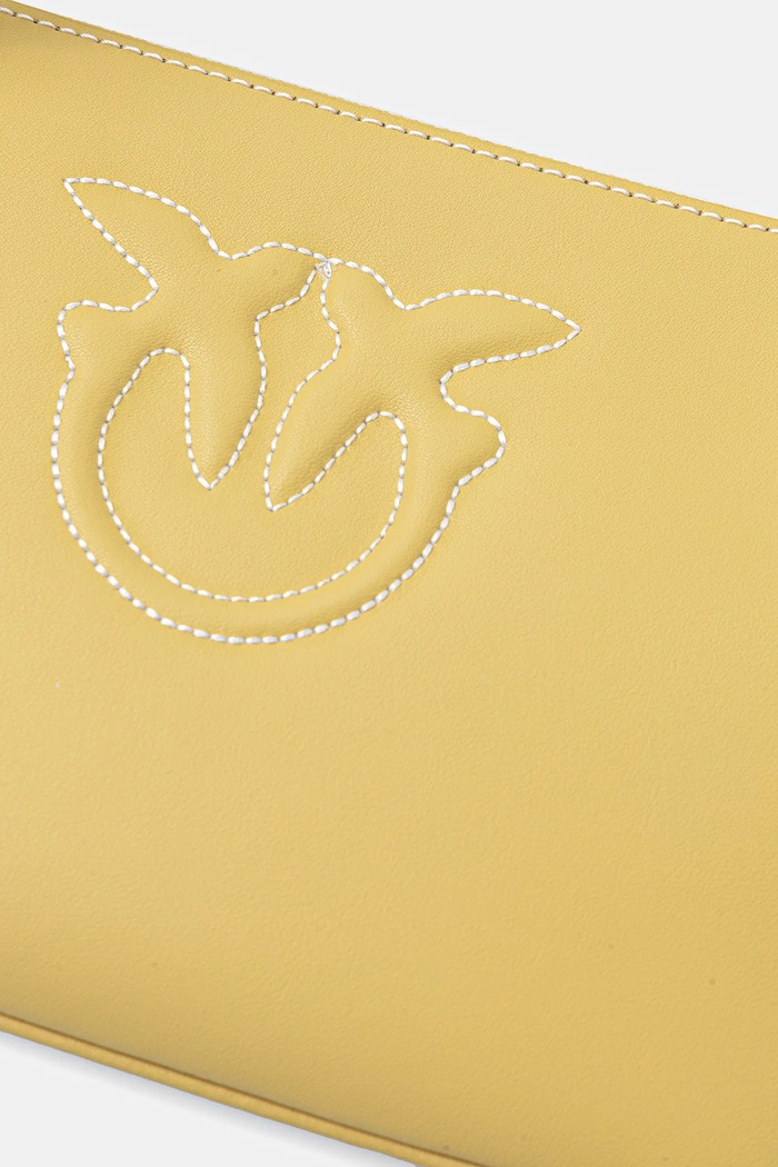 Pinko pochette di pelle verde 104353.A2AN