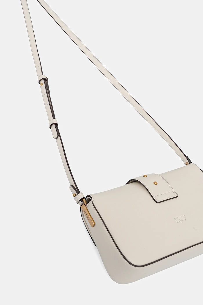 Doplnky Pinko crossbody kabelka kožená 104340.A0QO béžová