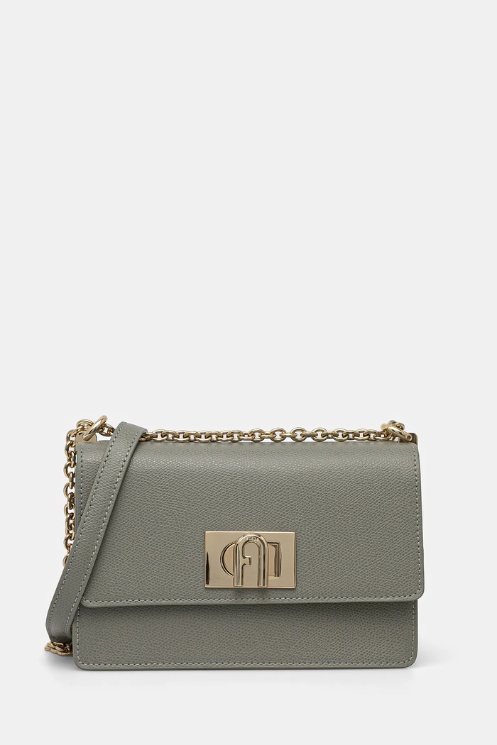 Furla torebka skórzana skóra licowa szary BAFKACO.ARE000.AG700