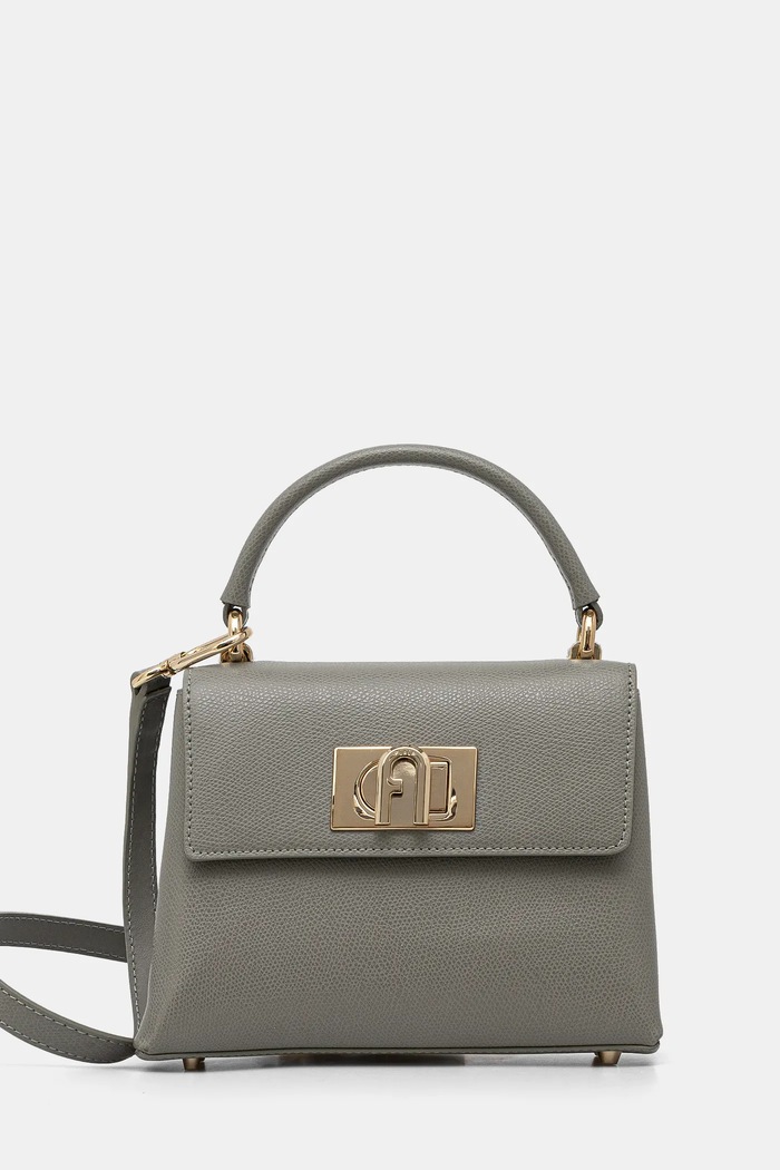 Furla torebka skórzana skóra licowa szary WB00109.ARE000.AG700