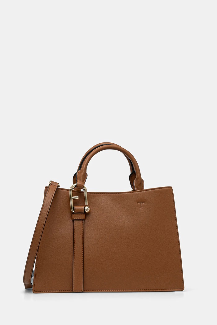 Furla borsa a mano in pelle pelle fiore marrone WB01336.BX2045.RY000