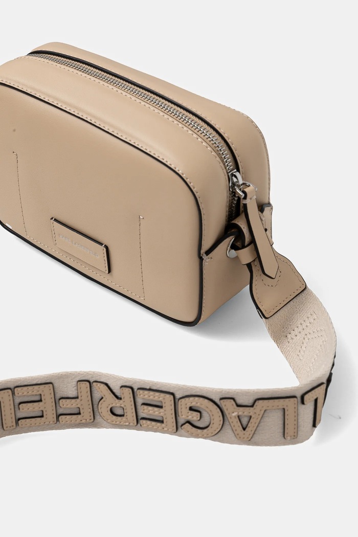 Doplňky Kožená kabelka Karl Lagerfeld A1W30024 béžová
