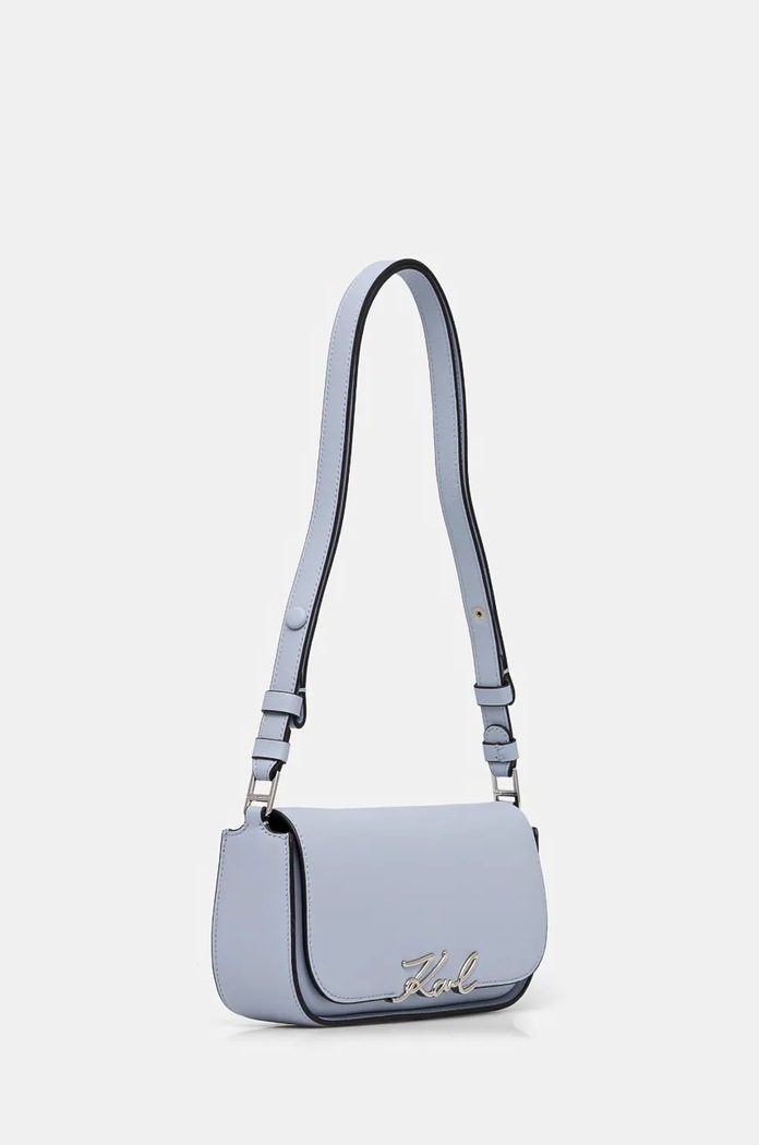 Karl Lagerfeld crossbody kabelka dámská kožená K/SIGNATURE A1W30039 modrá AA00