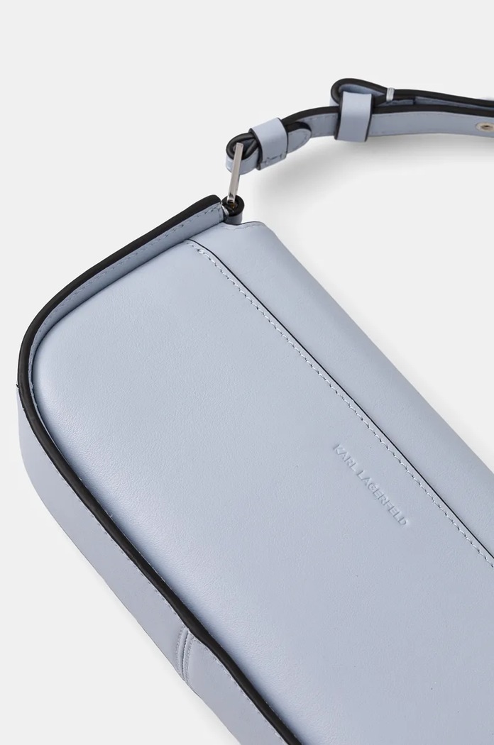 Karl Lagerfeld crossbody kabelka dámská kožená K/SIGNATURE modrá A1W30039
