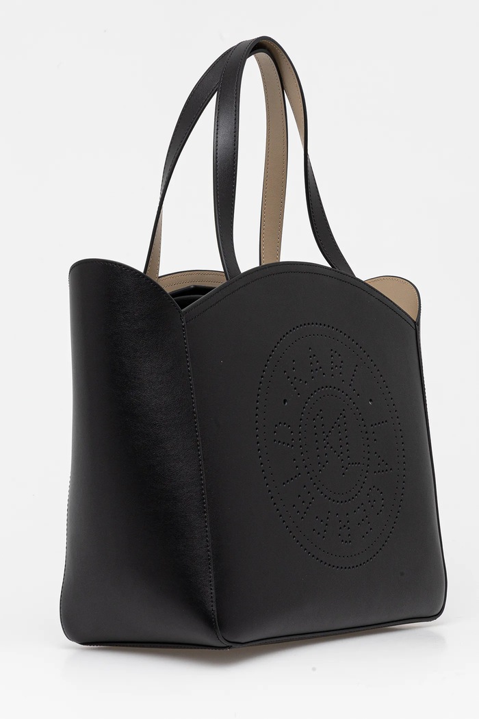 Kožna torba Karl Lagerfeld A1W30060 crna SS25