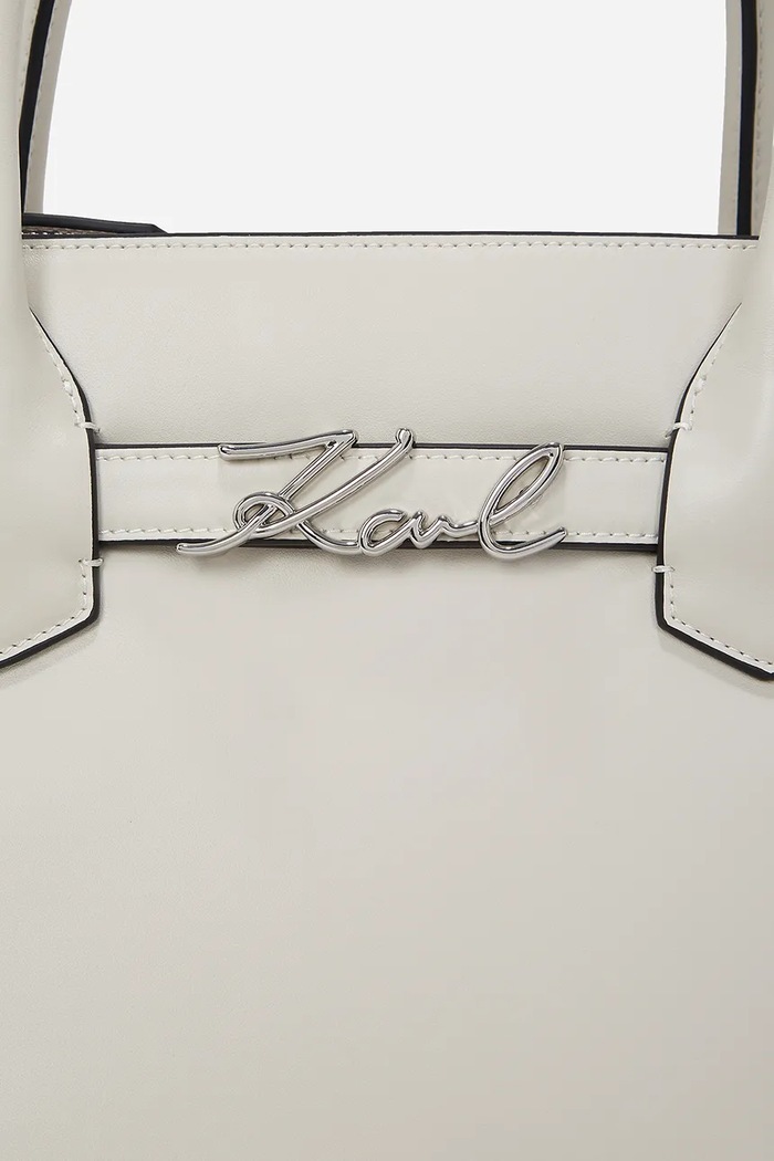 Doplňky Kožená kabelka Karl Lagerfeld A1W30148 bílá