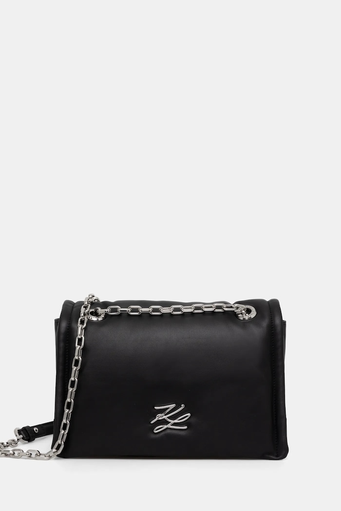 Karl Lagerfeld torebka skórzana skóra licowa czarny A1W30173