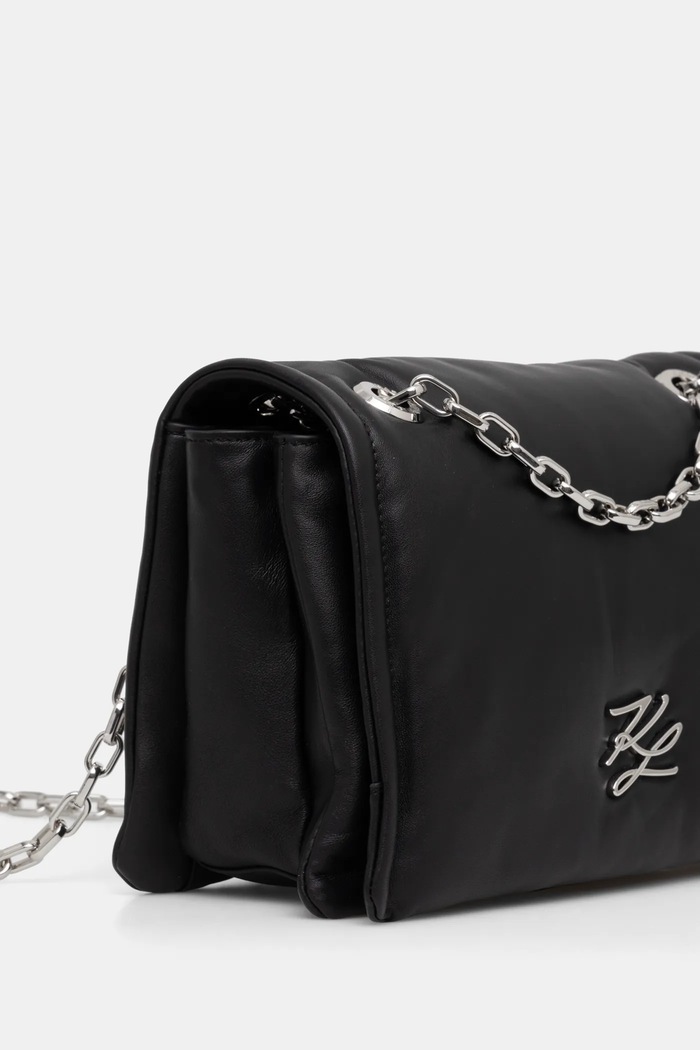 Karl Lagerfeld torebka skórzana A1W30173 czarny SS25