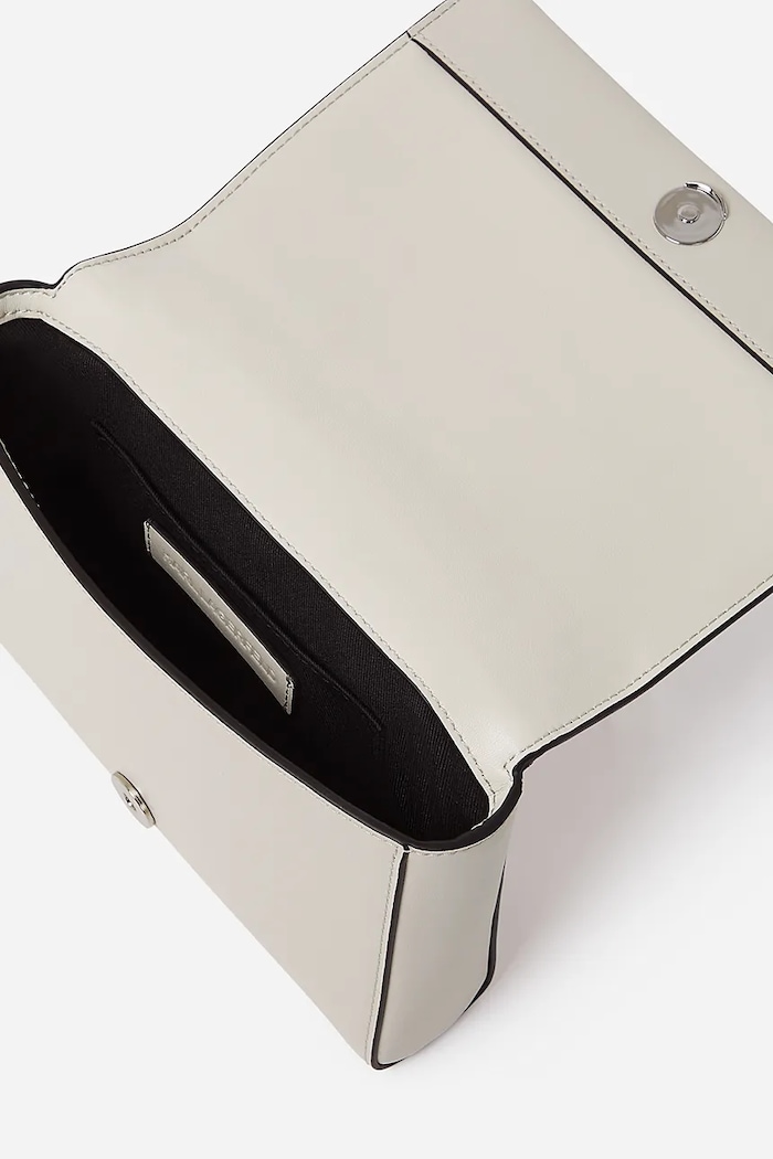 Accesorii Karl Lagerfeld poseta de piele K/AUTOGRAPH A1W30174 alb