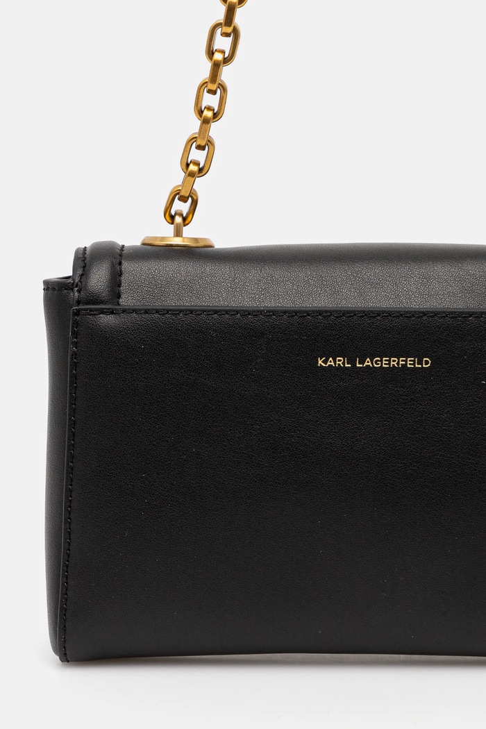 Akcesoria Karl Lagerfeld torebka skórzana K/AUTOGRAPH A1W30174 czarny