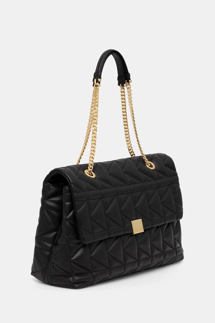 Kožená kabelka Karl Lagerfeld A1W30189 čierna SS26