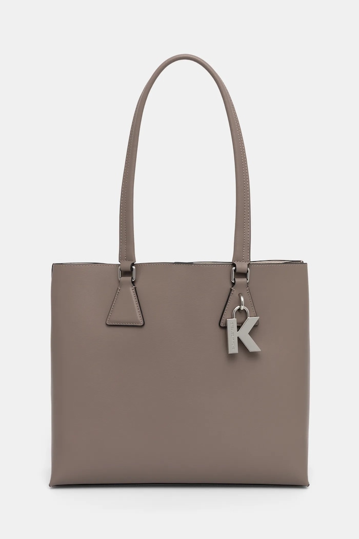 Karl Lagerfeld torebka skórzana skóra licowa szary A1W30410