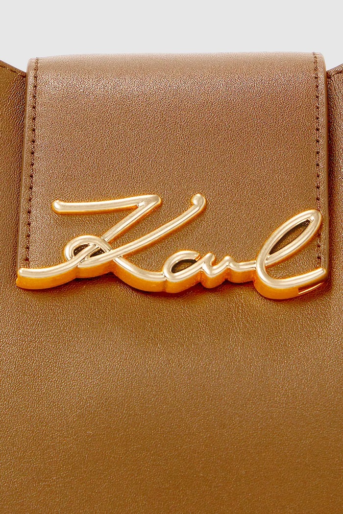 Doplnky Kožená kabelka Karl Lagerfeld K/SIGNATURE A1W30434 hnedá