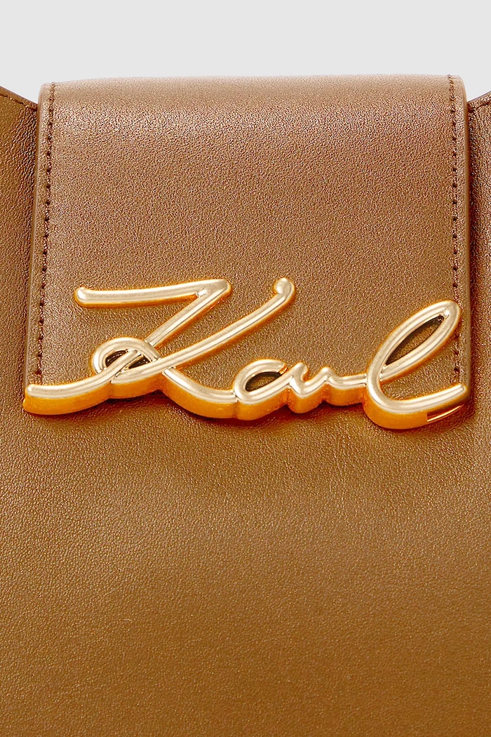Doplnky Kožená kabelka Karl Lagerfeld K/SIGNATURE A1W30434 hnedá