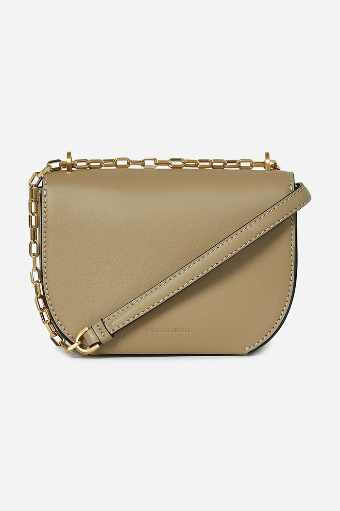 Kožna torba Karl Lagerfeld A1W30445 bež SS25
