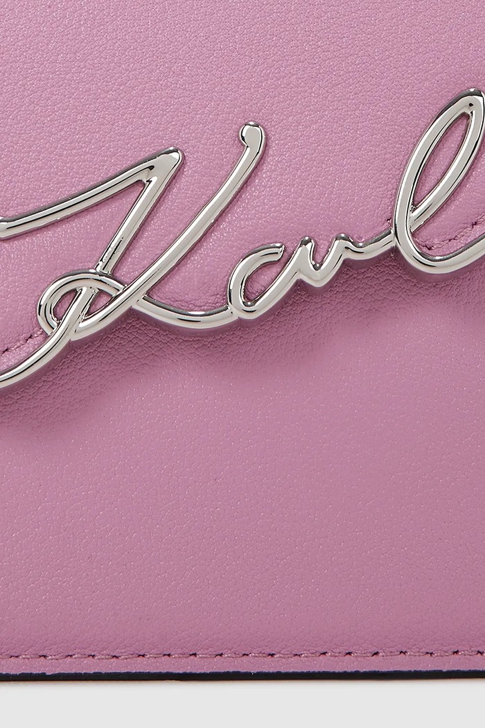 Doplnky Kožená kabelka Karl Lagerfeld K/SIGNATURE A1W30458 ružová