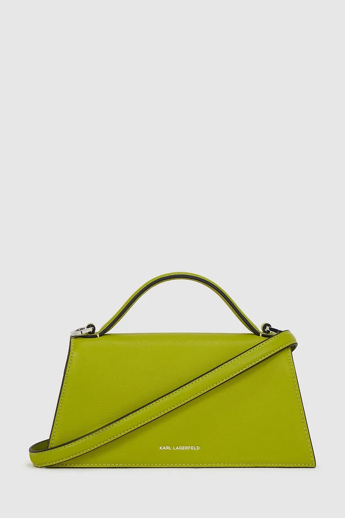 Karl Lagerfeld poșetă de piele K/SIGNATURE A1W30458 verde AA00
