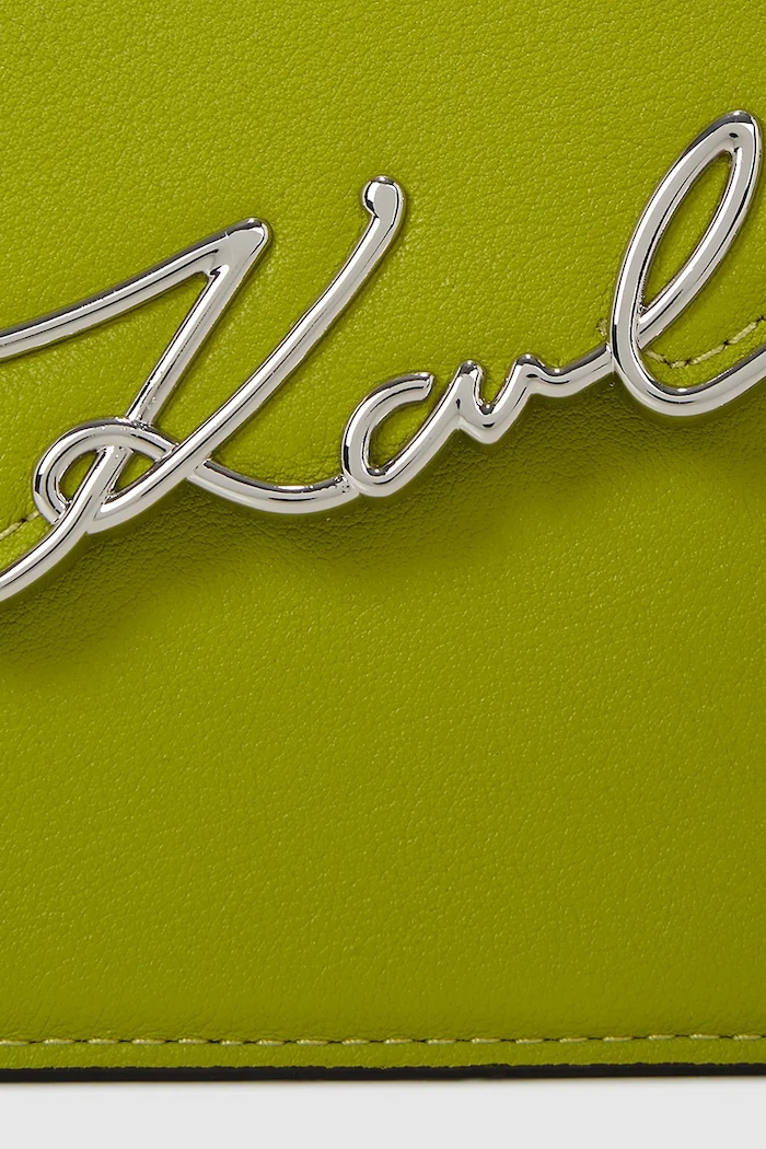 Accesorii Karl Lagerfeld poșetă de piele K/SIGNATURE A1W30458 verde