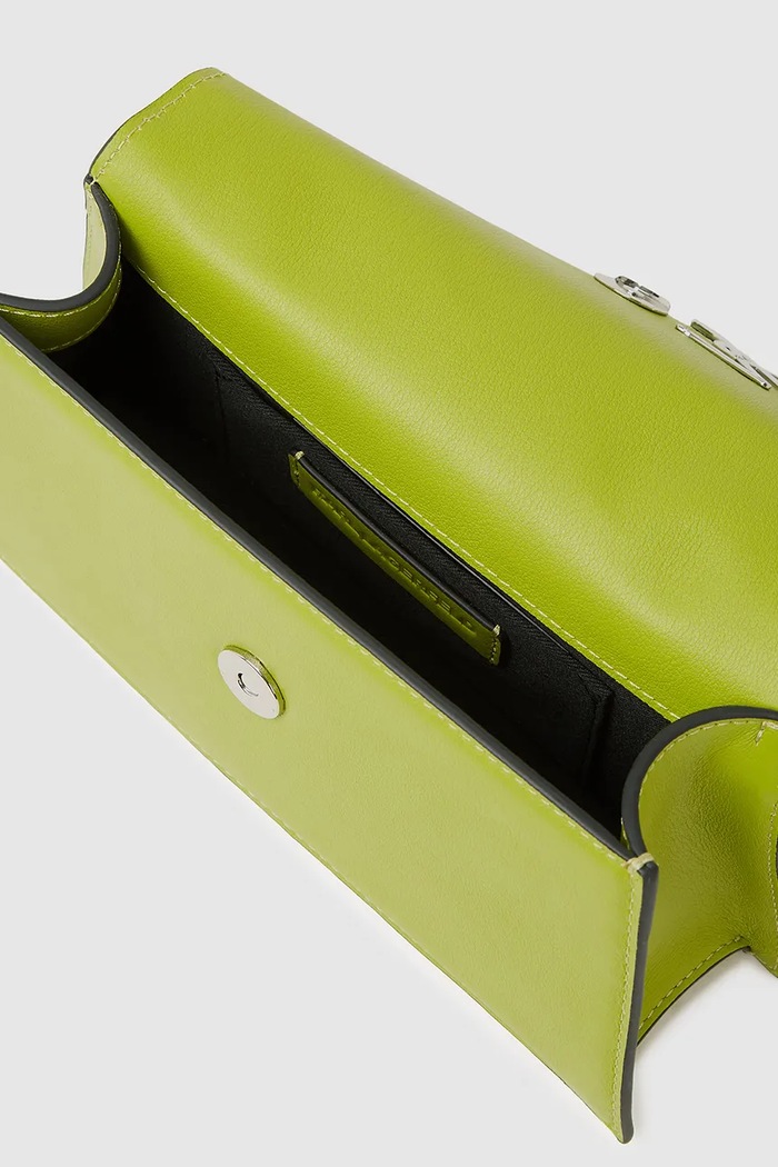 Karl Lagerfeld poșetă de piele K/SIGNATURE verde A1W30458