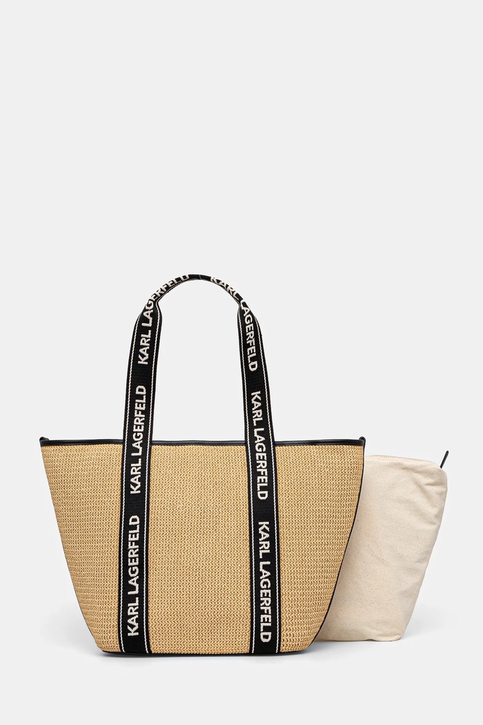 Kabelka Karl Lagerfeld K/ESSENTIAL vzorovaný béžová A1W46074