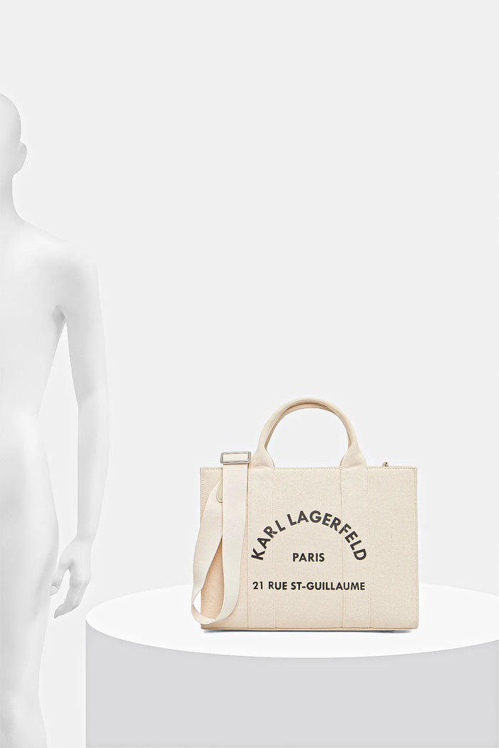 Karl Lagerfeld kabelka typu tote dámska bavlnená K/RSG A1W50010 béžová