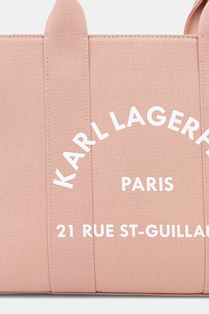 Karl Lagerfeld чанта tote дамска от памук K/RSG розов A1W50010