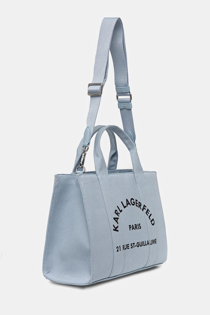 Karl Lagerfeld tote taška dámská bavlněná K/RSG A1W50010 modrá AA00