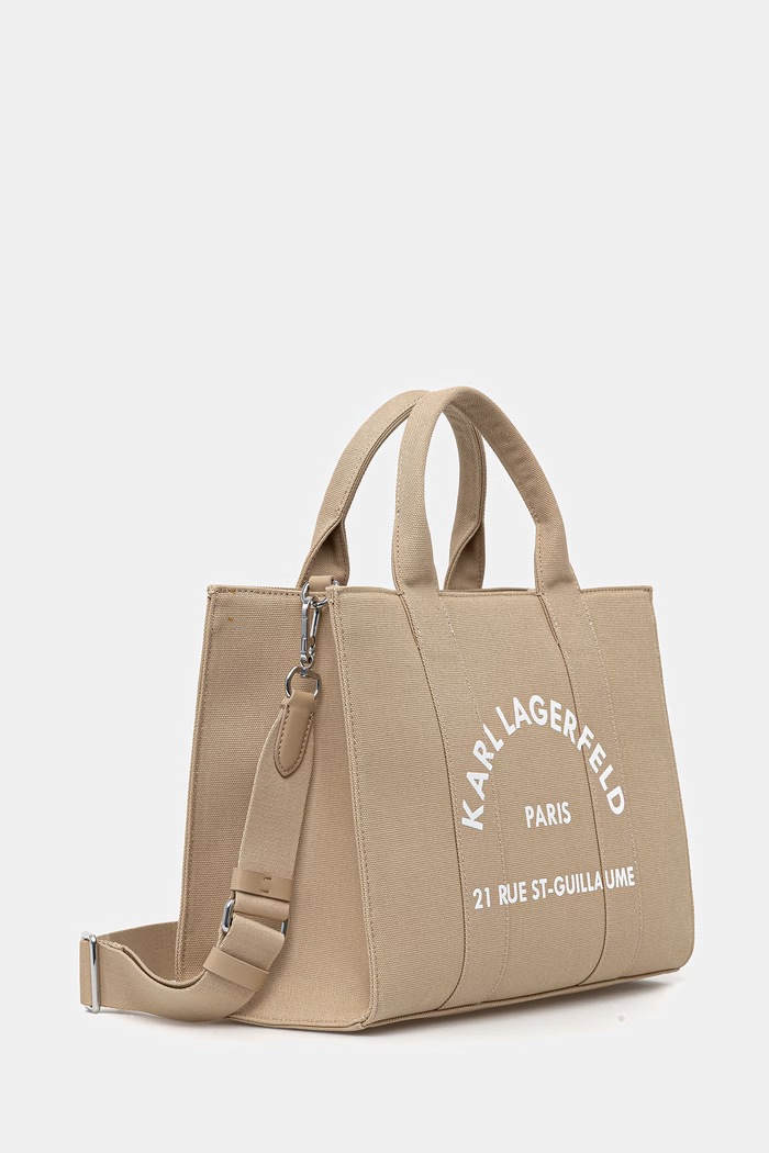 Karl Lagerfeld torebka tote damska bawełniana K/RSG A1W50010 beżowy AA00
