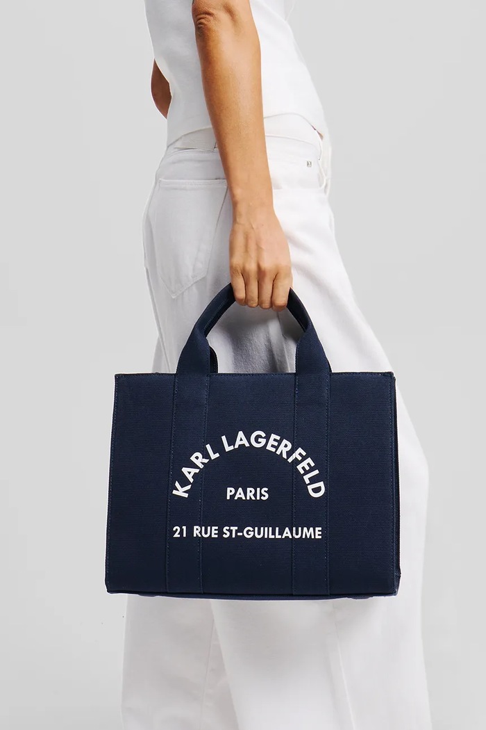 Karl Lagerfeld tote taška dámská bavlněná K/RSG A1W50010 námořnická modř
