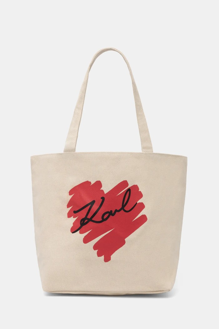 Karl Lagerfeld kétoldalas táska textil bézs A1W50024