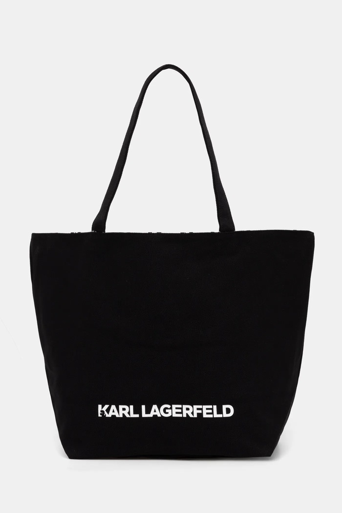 Dvostranska torba Karl Lagerfeld Tekstil črna A1W50047