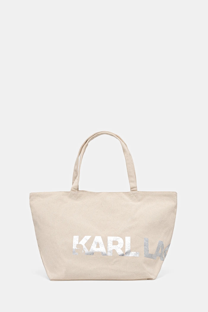 Kabelka Karl Lagerfeld K/ESSENTIAL potlač béžová A1W50060