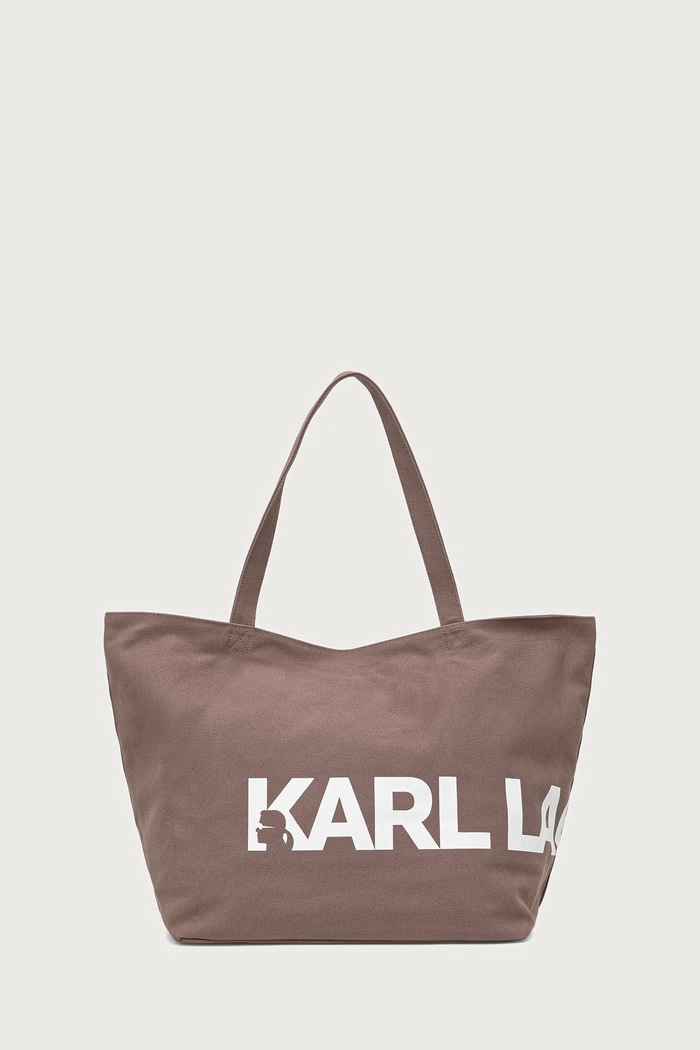 Karl Lagerfeld Torebka tote damska bawełniana K/ESSENTIAL beżowy A1W50060