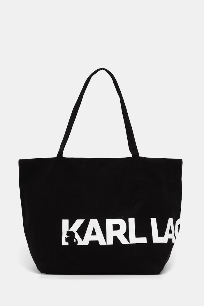 Kabelka Karl Lagerfeld K/ESSENTIAL potisk černá A1W50060