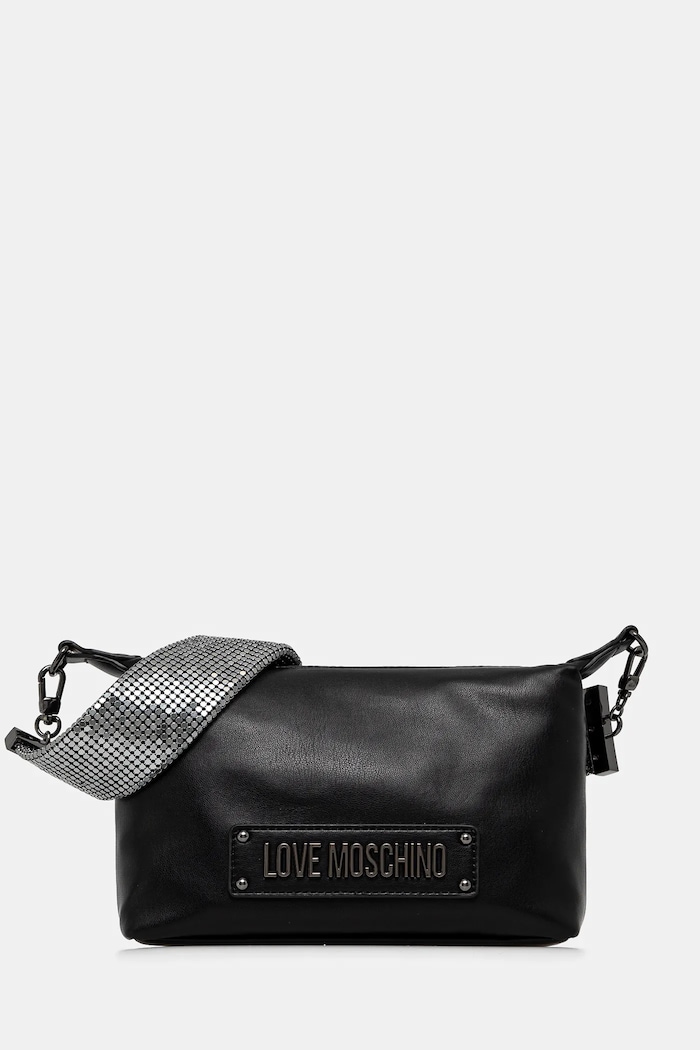 Love Moschino torebka aplikacja czarny JC4140PP1